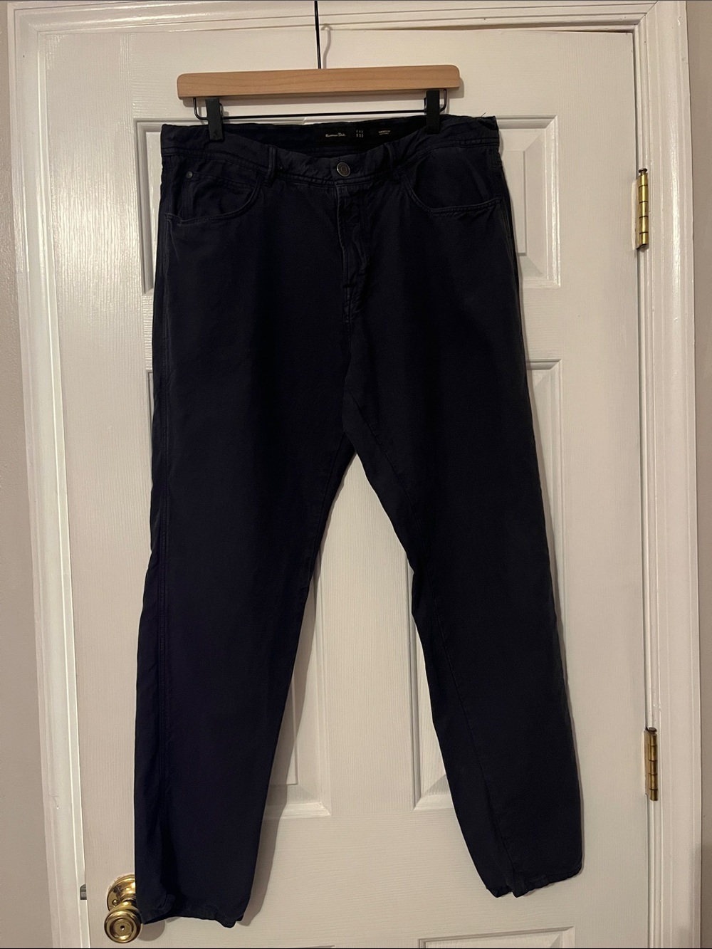 Massimo Dutti Tapered Pants in Navy